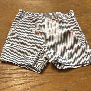 Carter's Navy and White Striped Infant Shorts